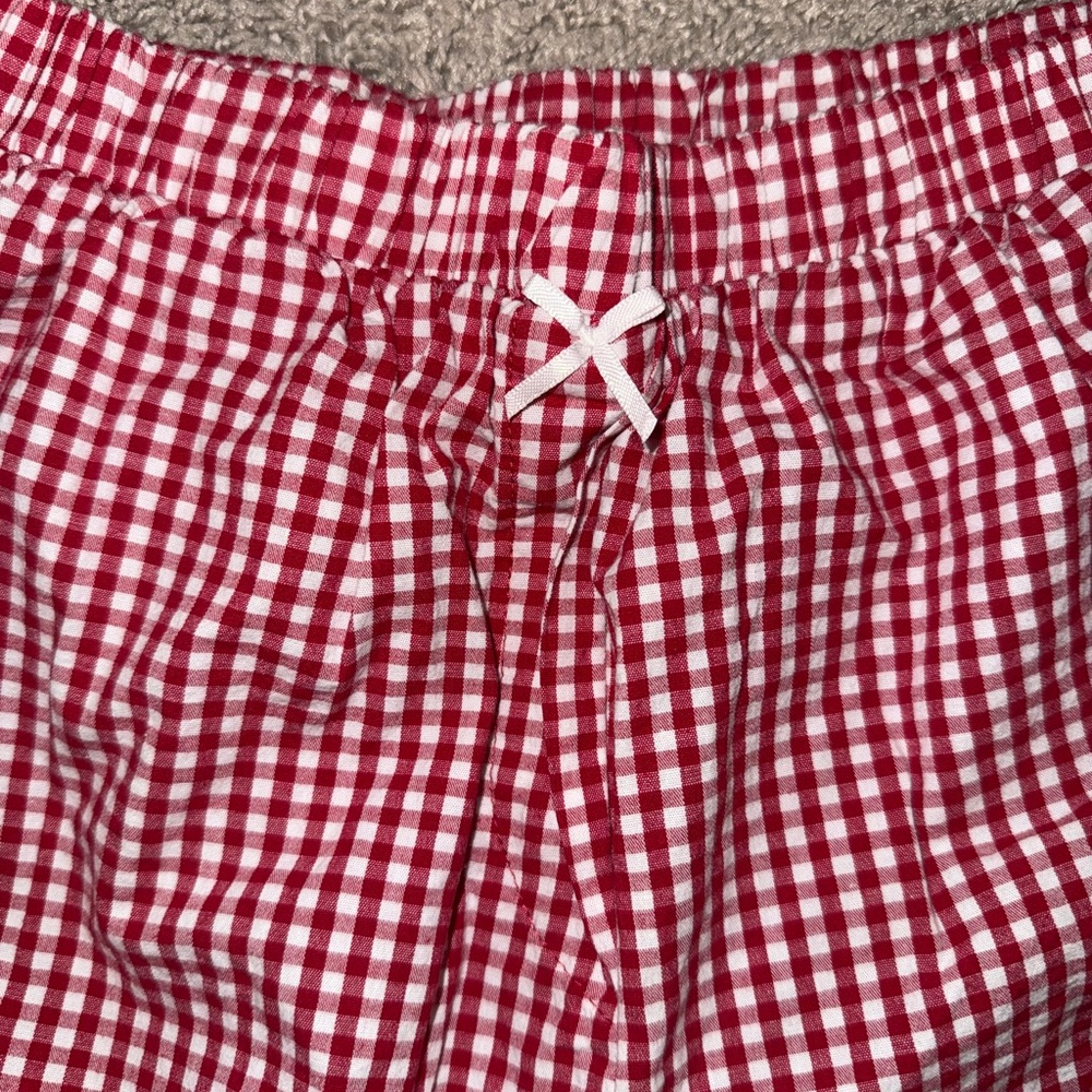 Altar'd State Red Gingham Boxer Shorts Size Small - Picture 2 of 3